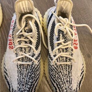 adidas White/Black/Red Knit Sneaker Interior Detail